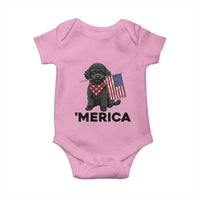 Merica Poodle Dog Lover Gift Baby Onesie Patriotic 4th Of July