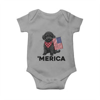 Merica Poodle Dog Lover Gift Baby Onesie Patriotic 4th Of July