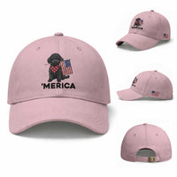 Merica Poodle Dog Lover Gift Baseball Cap Patriotic 4th Of July