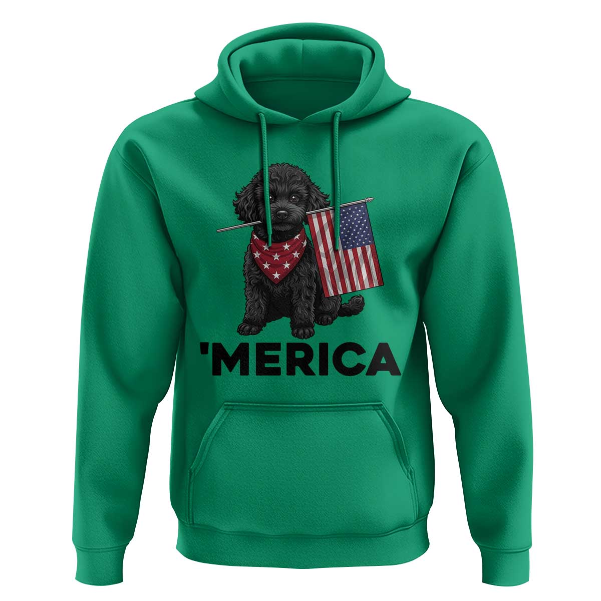 Merica Poodle Dog Lover Gift Hoodie Patriotic 4th Of July