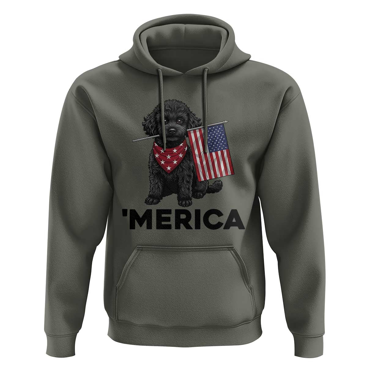 Merica Poodle Dog Lover Gift Hoodie Patriotic 4th Of July