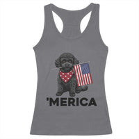 Merica Poodle Dog Lover Gift Racerback Tank Top Patriotic 4th Of July