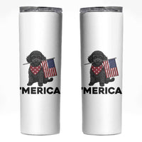 Merica Poodle Dog Lover Gift Skinny Tumbler Patriotic 4th Of July