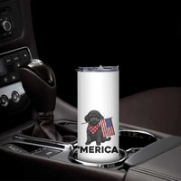 Merica Poodle Dog Lover Gift Skinny Tumbler Patriotic 4th Of July