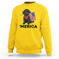 Merica Poodle Dog Lover Gift Sweatshirt Patriotic 4th Of July
