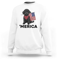 Merica Poodle Dog Lover Gift Sweatshirt Patriotic 4th Of July