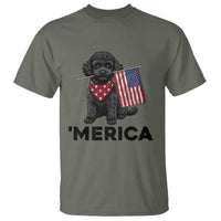 Merica Poodle Dog Lover Gift T Shirt Patriotic 4th Of July