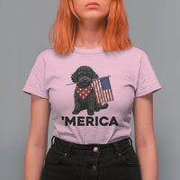 Merica Poodle Dog Lover Gift T Shirt For Women Patriotic 4th Of July