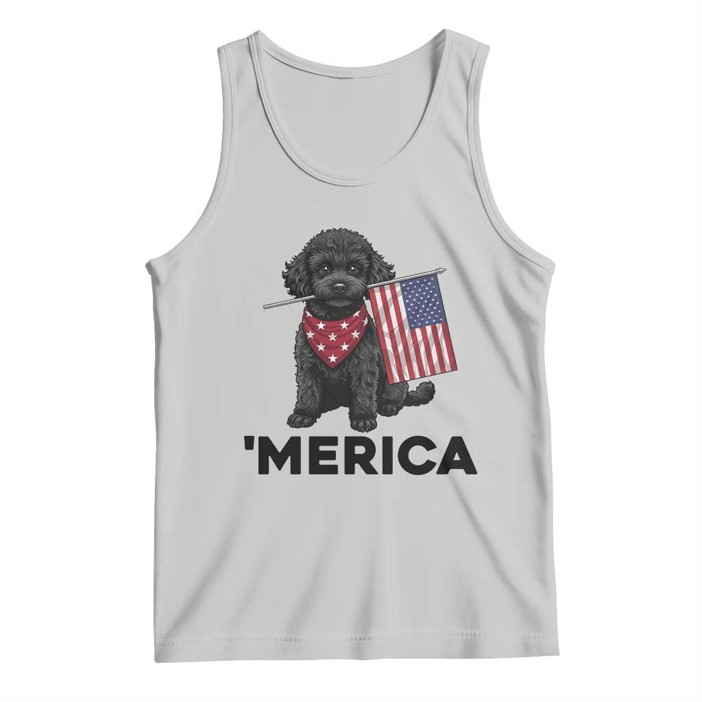 Merica Poodle Dog Lover Gift Tank Top Patriotic 4th Of July