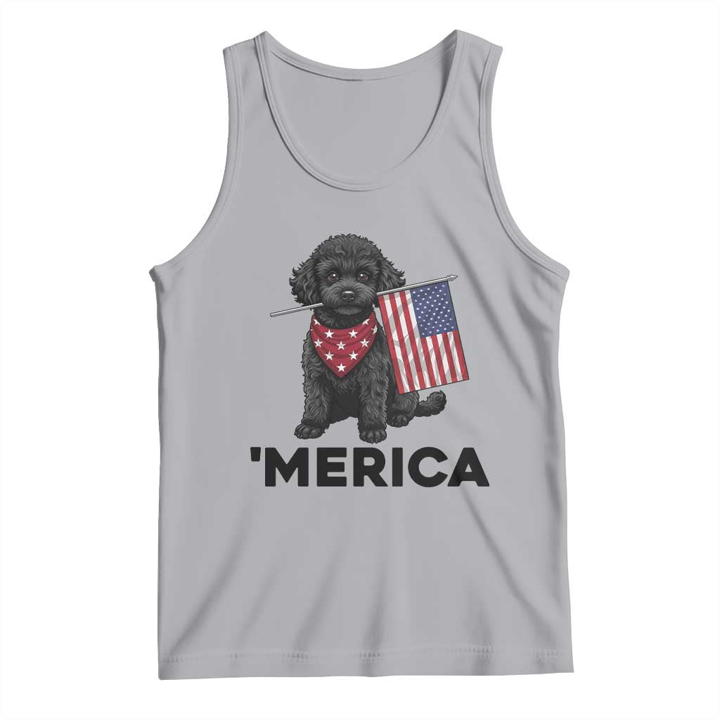 Merica Poodle Dog Lover Gift Tank Top Patriotic 4th Of July