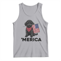 Merica Poodle Dog Lover Gift Tank Top Patriotic 4th Of July