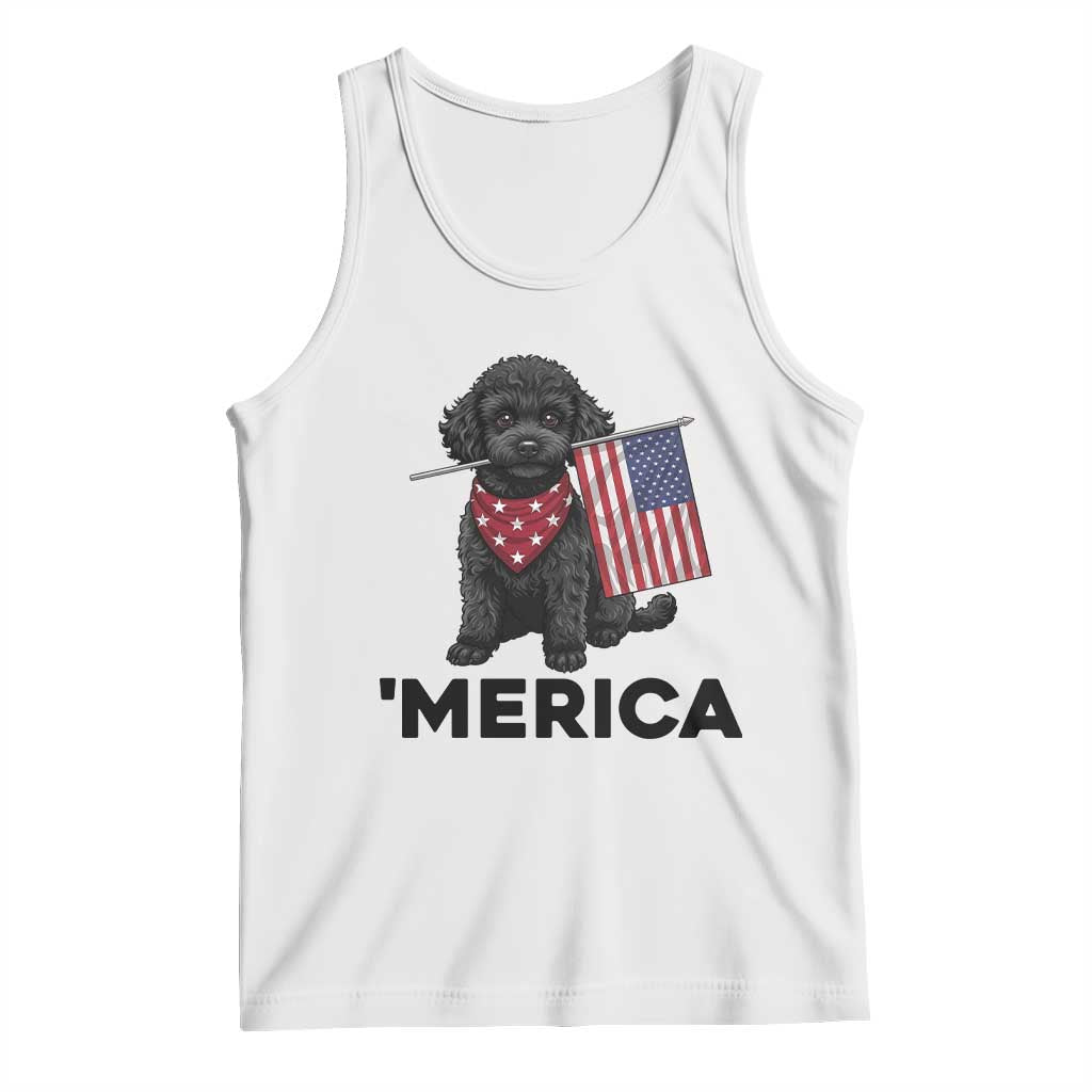 Merica Poodle Dog Lover Gift Tank Top Patriotic 4th Of July