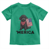 Merica Poodle Dog Lover Gift Toddler T Shirt Patriotic 4th Of July
