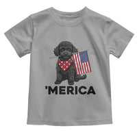 Merica Poodle Dog Lover Gift Toddler T Shirt Patriotic 4th Of July