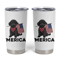 Merica Poodle Dog Lover Gift Tumbler Cup Patriotic 4th Of July