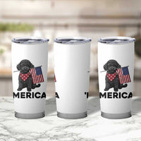 Merica Poodle Dog Lover Gift Tumbler Cup Patriotic 4th Of July