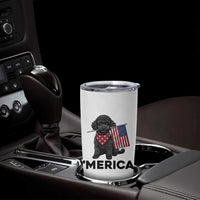 Merica Poodle Dog Lover Gift Tumbler Cup Patriotic 4th Of July
