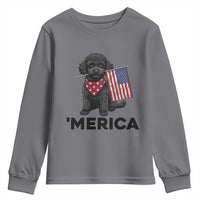 Merica Poodle Dog Lover Gift Youth Sweatshirt Patriotic 4th Of July