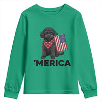Merica Poodle Dog Lover Gift Youth Sweatshirt Patriotic 4th Of July