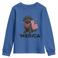 Merica Poodle Dog Lover Gift Youth Sweatshirt Patriotic 4th Of July