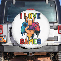 I Love Games Colorful Gamer Controller Gift Spare Tire Cover - Wonder Print Shop