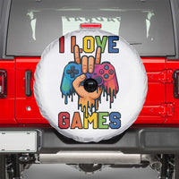 I Love Games Colorful Gamer Controller Gift Spare Tire Cover - Wonder Print Shop