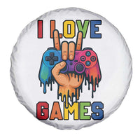 I Love Games Colorful Gamer Controller Gift Spare Tire Cover - Wonder Print Shop
