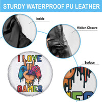 I Love Games Colorful Gamer Controller Gift Spare Tire Cover - Wonder Print Shop