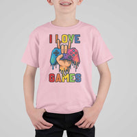 I Love Games Colorful Gamer Controller Gift T Shirt For Kid - Wonder Print Shop