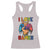 I Love Games Colorful Gamer Controller Gift Racerback Tank Top - Wonder Print Shop