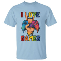 I Love Games Colorful Gamer Controller Gift T Shirt - Wonder Print Shop