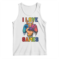I Love Games Colorful Gamer Controller Gift Tank Top - Wonder Print Shop