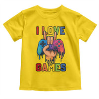 I Love Games Colorful Gamer Controller Gift Toddler T Shirt - Wonder Print Shop