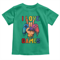 I Love Games Colorful Gamer Controller Gift Toddler T Shirt - Wonder Print Shop