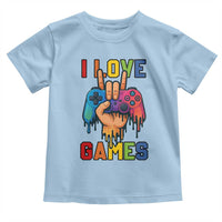 I Love Games Colorful Gamer Controller Gift Toddler T Shirt - Wonder Print Shop