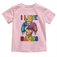 I Love Games Colorful Gamer Controller Gift Toddler T Shirt - Wonder Print Shop