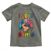 I Love Games Colorful Gamer Controller Gift Toddler T Shirt - Wonder Print Shop