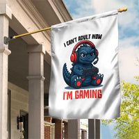 I Cant Adult Now Im Gaming Garden Flag Funny Monster Playing Video Game - Wonder Print Shop