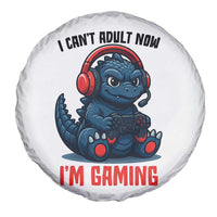 I Cant Adult Now Im Gaming Spare Tire Cover Funny Monster Playing Video Game - Wonder Print Shop