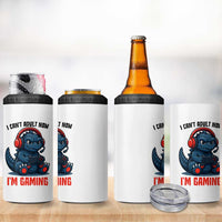 I Cant Adult Now Im Gaming 4 in 1 Can Cooler Tumbler Funny Monster Playing Video Game