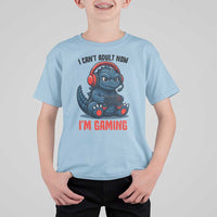 I Cant Adult Now Im Gaming T Shirt For Kid Funny Monster Playing Video Game - Wonder Print Shop