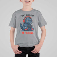 I Cant Adult Now Im Gaming T Shirt For Kid Funny Monster Playing Video Game - Wonder Print Shop