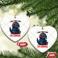 I Cant Adult Now Im Gaming Ceramic Ornament Funny Monster Playing Video Game - Wonder Print Shop
