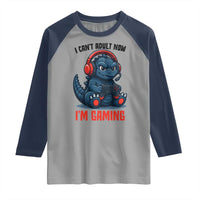 I Cant Adult Now Im Gaming Raglan Shirt Funny Monster Playing Video Game - Wonder Print Shop