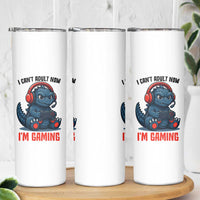 I Cant Adult Now Im Gaming Skinny Tumbler Funny Monster Playing Video Game