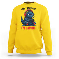 I Cant Adult Now Im Gaming Sweatshirt Funny Monster Playing Video Game - Wonder Print Shop