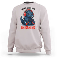 I Cant Adult Now Im Gaming Sweatshirt Funny Monster Playing Video Game - Wonder Print Shop