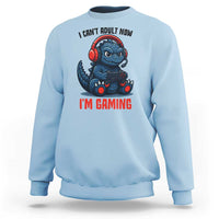 I Cant Adult Now Im Gaming Sweatshirt Funny Monster Playing Video Game - Wonder Print Shop