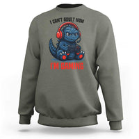 I Cant Adult Now Im Gaming Sweatshirt Funny Monster Playing Video Game - Wonder Print Shop