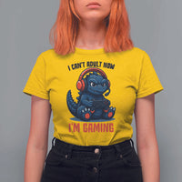 I Cant Adult Now Im Gaming T Shirt For Women Funny Monster Playing Video Game - Wonder Print Shop
